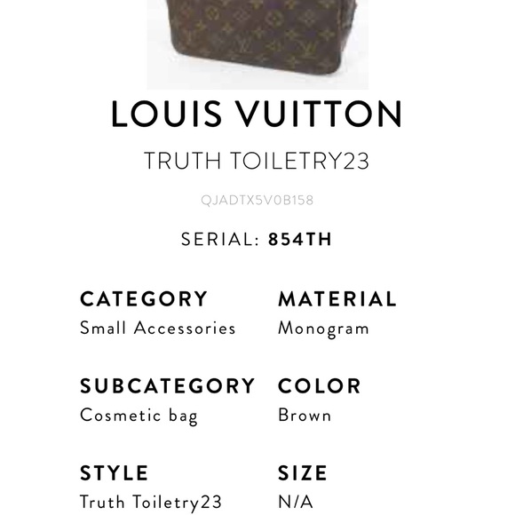 Vintage Louis Vuitton Monogram Truth Toiletry 23 Bag - Picture 7 of 11
